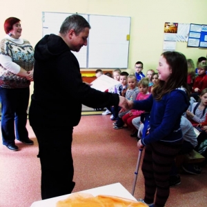 Spotkanie autorskie z M. Pałaszem w Szkole Podstawowej im. Jana Drzeżdżona w Lubocinie / 14 kwietnia 2015
