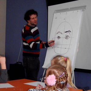 Warsztaty karykatury z ilustratorem Szymonem Telukiem /23 stycznia 2014 